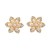 Yellow Gold plated with white pearl and zircon ethnic earrings set 